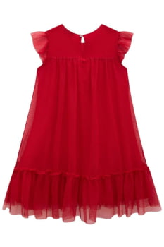 VESTIDO INFANTIL KUKIÊ EM TULE COM STRASS - 75331