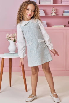 VESTIDO INFANTIL KUKIÊ EM TWEED COMFY - 92082
