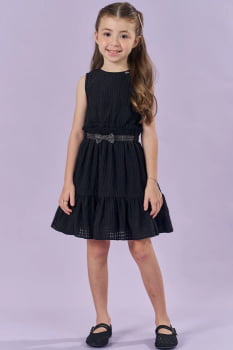 VESTIDO INFANTIL KUKIÊ EM VICHY DEVORE E STRASS - 83472 VESTIDO INFANTIL KUKIÊ EM VICHY DEVORE E STRASS - 83472