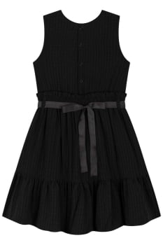 VESTIDO INFANTIL KUKIÊ EM VICHY DEVORE E STRASS - 83472