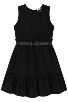 VESTIDO INFANTIL KUKIÊ EM VICHY DEVORE E STRASS - 83472