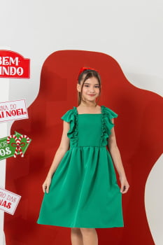 VESTIDO INFANTIL MARIAS COM BABADO NAS LATERAIS - 202511