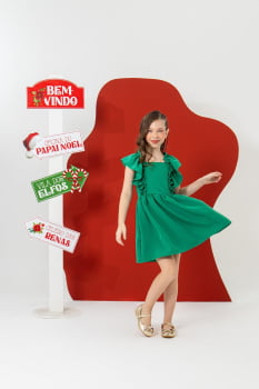 VESTIDO INFANTIL MARIAS COM BABADO NAS LATERAIS - 202511