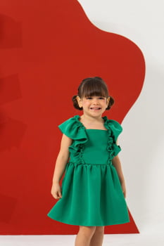 VESTIDO INFANTIL MARIAS COM BABADO NAS LATERAIS - 202511