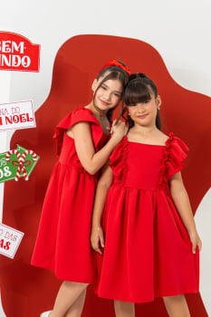 VESTIDO INFANTIL MARIAS COM BABADO NAS LATERAIS - 202511