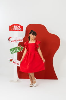 VESTIDO INFANTIL MARIAS COM BABADO NAS LATERAIS - 202511