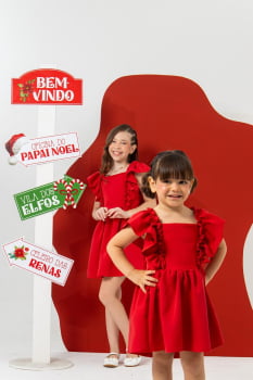 VESTIDO INFANTIL MARIAS COM BABADO NAS LATERAIS - 202511