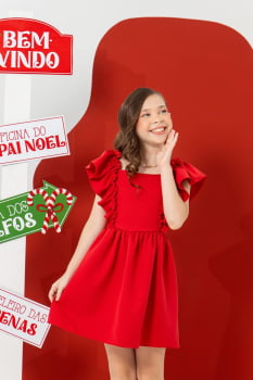 VESTIDO INFANTIL MARIAS COM BABADO NAS LATERAIS - 202511