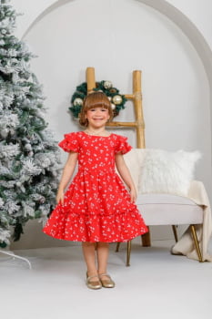 VESTIDO INFANTIL MARIAS COM ESTAMPA DE FLORES - 823554