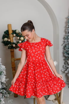 VESTIDO INFANTIL MARIAS COM ESTAMPA DE FLORES - 823554