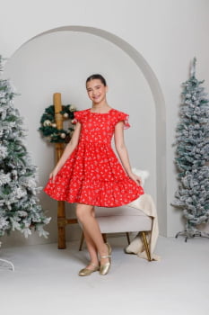 VESTIDO INFANTIL MARIAS COM ESTAMPA DE FLORES - 823554