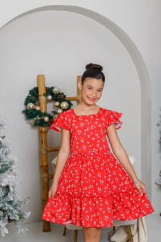 VESTIDO INFANTIL MARIAS COM ESTAMPA DE FLORES - 823554