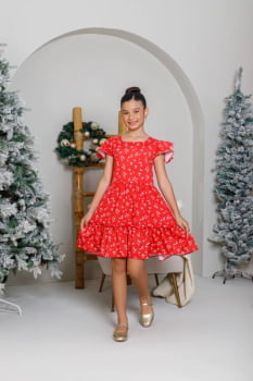 VESTIDO INFANTIL MARIAS COM ESTAMPA DE FLORES - 823554