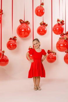 VESTIDO INFANTIL MARIAS EM CREPE COM AMARRAÇÃO - 823559