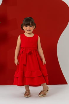 VESTIDO INFANTIL MARIAS EM TECIDO CREPE - 202512