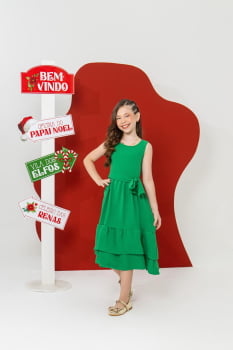 VESTIDO INFANTIL MARIAS EM TECIDO CREPE - 202512