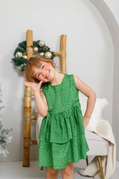 VESTIDO INFANTIL MARIAS COM LAÇOS E BABADOS - 823555