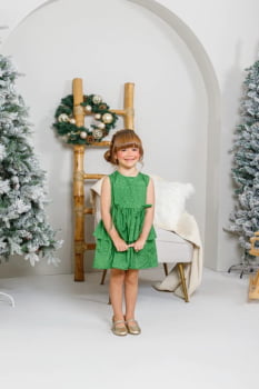 VESTIDO INFANTIL MARIAS COM LAÇOS E BABADOS - 823555