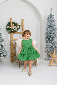 VESTIDO INFANTIL MARIAS COM LAÇOS E BABADOS - 823555