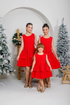 VESTIDO INFANTIL MARIAS COM LAÇOS E BABADOS - 823555