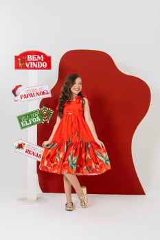 VESTIDO INFANTIL MARIAS ESTAMPADO - 202515