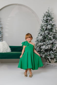 VESTIDO INFANTIL MARIAS VERMELHO COM LAÇO - 823552