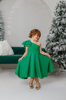 VESTIDO INFANTIL MARIAS VERMELHO COM LAÇO - 823552