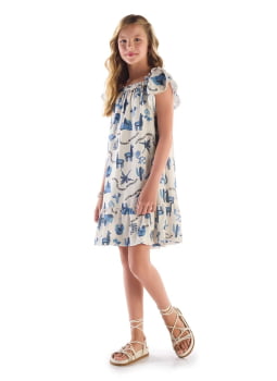 VESTIDO INFANTIL MENINA ANJO COM ESTAMPA ROTATIVA - 4100064 VESTIDO INFANTIL MENINA ANJO COM ESTAMPA ROTATIVA - 4100064