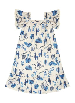 VESTIDO INFANTIL MENINA ANJO COM ESTAMPA ROTATIVA - 4100064