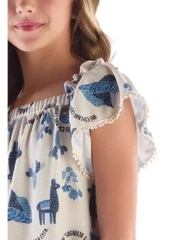 VESTIDO INFANTIL MENINA ANJO COM ESTAMPA ROTATIVA - 4100064