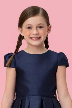 VESTIDO INFANTIL MON SUCRÉ AZUL MARINHO - 51133128380