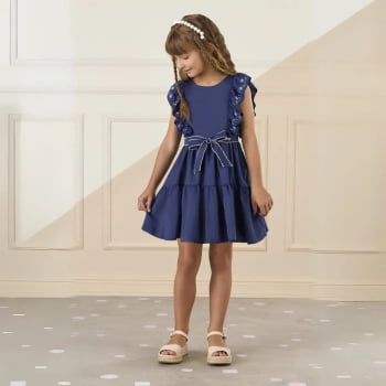 VESTIDO INFANTIL MON SUCRÉ COM BORDADO - 51133125462