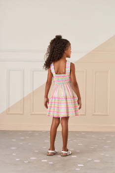 VESTIDO INFANTIL MON SUCRÉ EM CHIFFON BRILHO COLORIDO - 51133125178