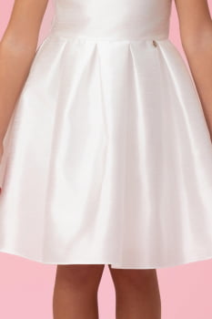 VESTIDO INFANTIL MON SUCRÉ EM SHANTUNG OFF WHITE - 51133128270