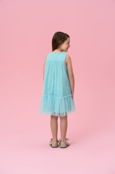 VESTIDO INFANTIL MON SUCRÉ EM TULE AZUL - 51133128032 VESTIDO INFANTIL MON SUCRÉ EM TULE AZUL - 51133128032