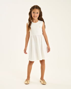 VESTIDO INFANTIL ONDA MARINHA EM COTTON E MEIA MALHA TRABALHADA - 1254073 VESTIDO INFANTIL ONDA MARINHA EM COTTON E MEIA MALHA TRABALHADA - 1254073