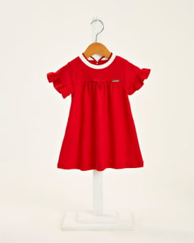 VESTIDO INFANTIL SOMNII EM MALHA CROCHE - 3254006 VESTIDO INFANTIL SOMNII EM MALHA CROCHE - 3254006