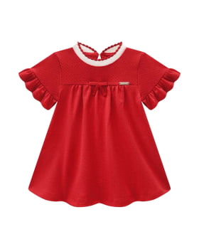 VESTIDO INFANTIL SOMNII EM MALHA CROCHE - 3254006 VESTIDO INFANTIL SOMNII EM MALHA CROCHE - 3254006