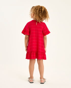 VESTIDO INFANTIL SOMNII EM TECIDO MAQUINETADO - 3254057