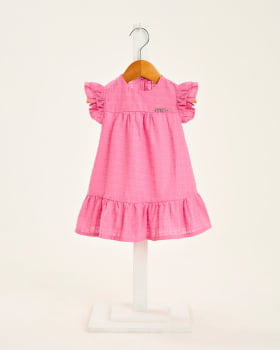 VESTIDO INFANTIL SOMNII EM TECIDO MAQUINETADO - 3254007 VESTIDO INFANTIL SOMNII EM TECIDO MAQUINETADO - 3254007