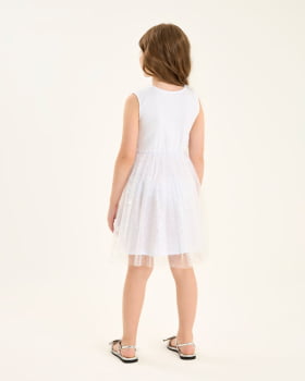 VESTIDO INFANTIL SOMNII EM TULE DELICATE E RIBANA - 3254056