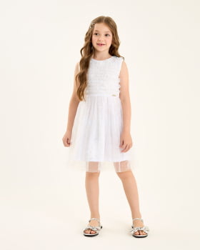 VESTIDO INFANTIL SOMNII EM TULE DELICATE E RIBANA - 3254056 VESTIDO INFANTIL SOMNII EM TULE DELICATE E RIBANA - 3254056
