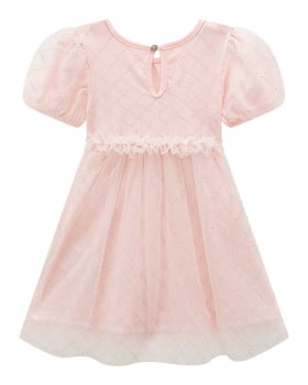 VESTIDO INFANTIL SOMNII EM TULE SHINE COM FORRO EM MEIA MALHA - 3243007