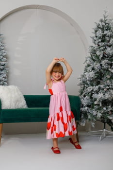 VESTIDO INFANTIL MARIAS MIDI COM ESTAMPA FLORAL - 823556