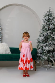 VESTIDO INFANTIL MARIAS MIDI COM ESTAMPA FLORAL - 823556
