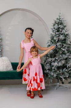 VESTIDO INFANTIL MARIAS MIDI COM ESTAMPA FLORAL - 823556