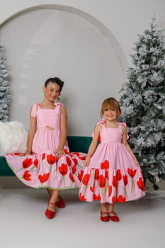 VESTIDO INFANTIL MARIAS MIDI COM ESTAMPA FLORAL - 823556