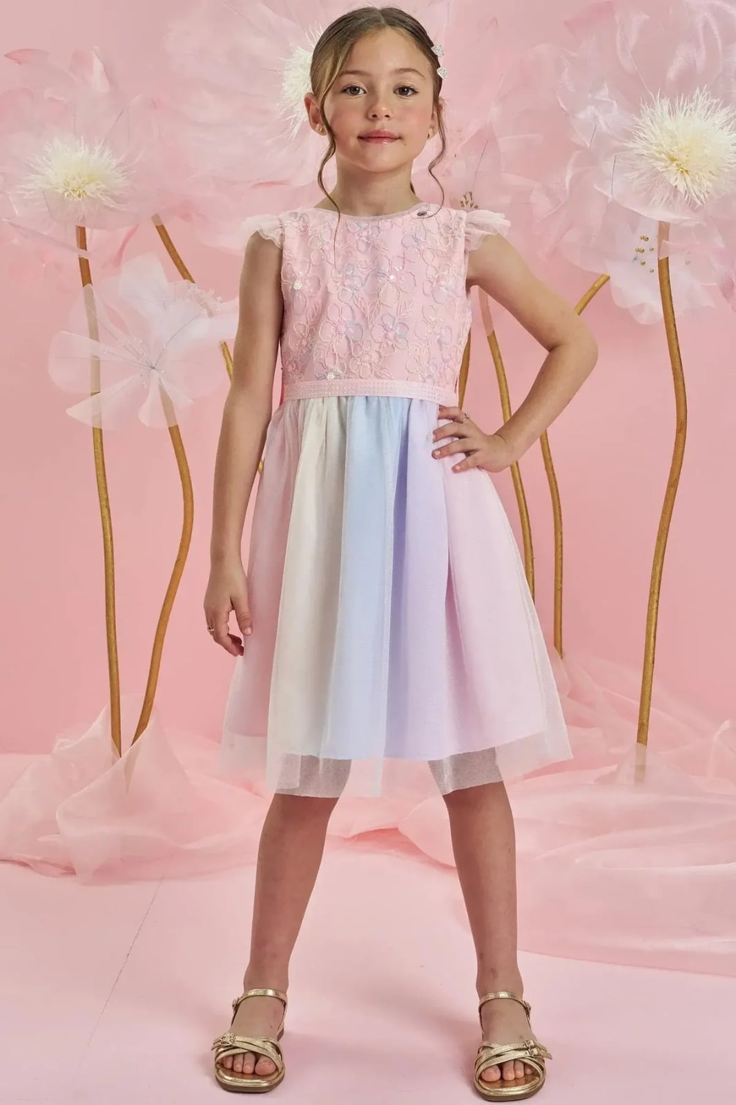 CONJUNTO INFANTIL INFANTI EM TULE BORDADO GARDEN - 83696