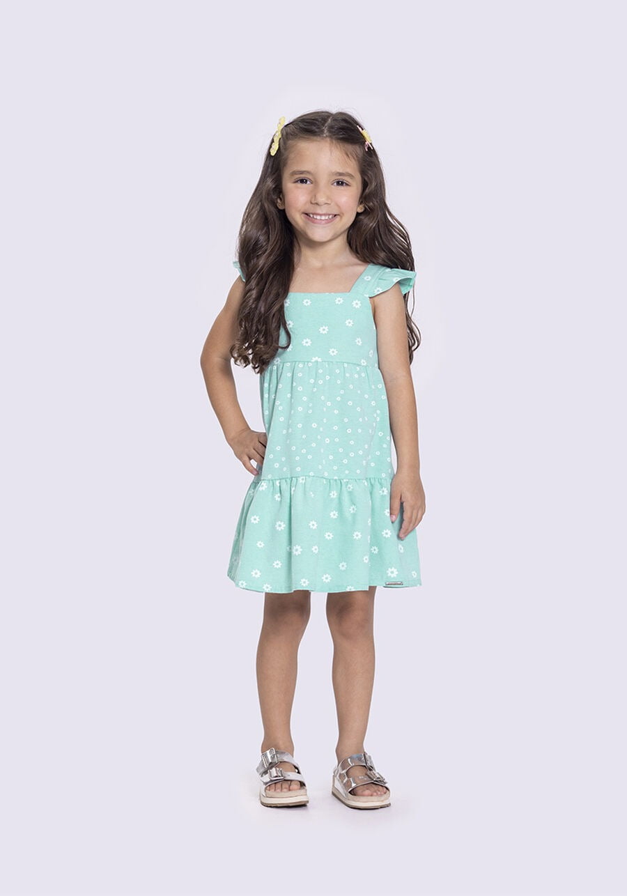 VESTIDO INFANTIL ALAKAZOO COM ESTAMPA DE FLORES - 37294