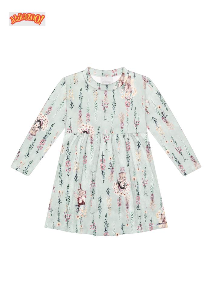 VESTIDO INFANTIL ALAKAZOO EM FELPADO COM ESTAMPADA - 65309